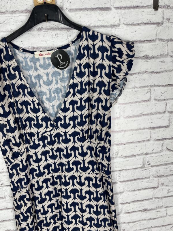 VESTIDO ESTAMPADO COTILLA MARINO - Imagen 3