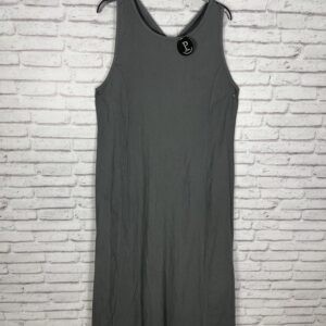 VESTIDO LINO GRIS CRUZADO