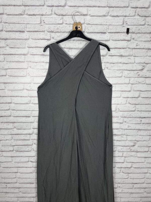 VESTIDO LINO GRIS CRUZADO - Imagen 2