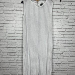 MONO LINO RAYAS BLANCO BOTONES MADERA