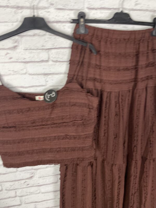 CONJUNTO ENCAJE MARRON - Imagen 2