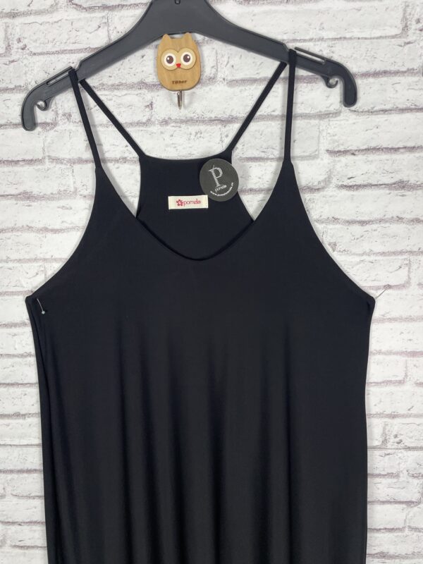 VESTIDO PUNTO SEDA NEGRO SISA METIDA - Imagen 3