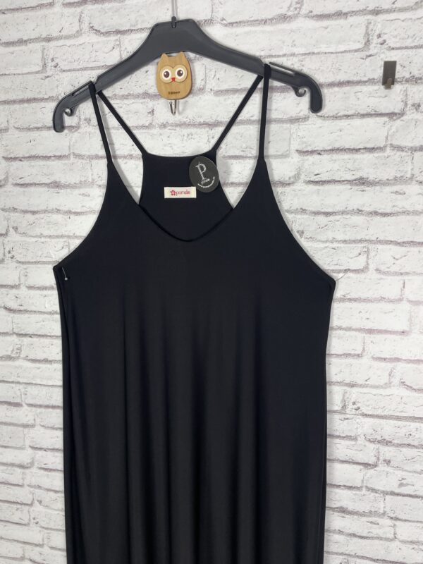 VESTIDO PUNTO SEDA NEGRO SISA METIDA - Imagen 2
