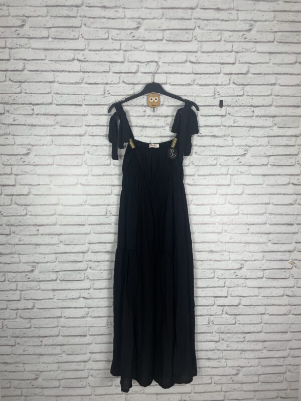 VESTIDO NEGRO DETALLES DORADOS - Imagen 3