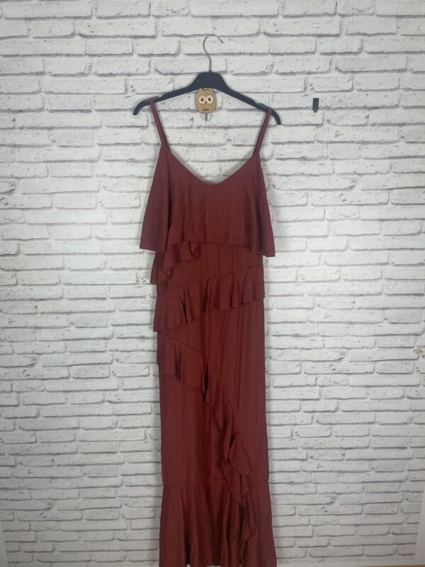 VESTIDO VOLANTES TEJA - Imagen 3