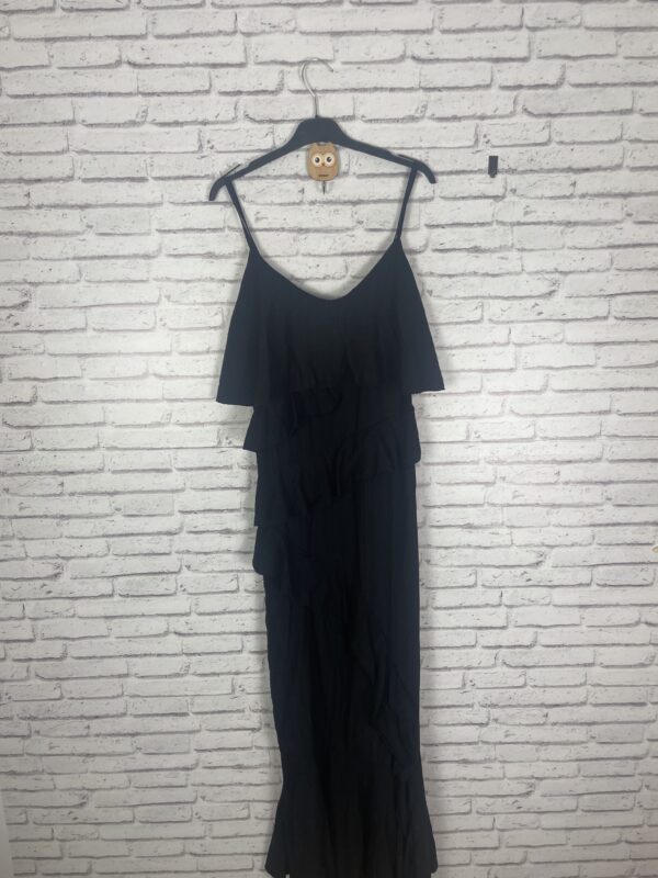 VESTIDO VOLANTES NEGRO - Imagen 4