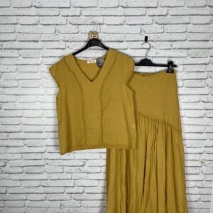 CONJUNTO LINO MOSTAZA