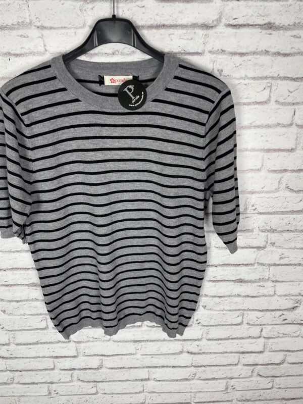 JERSEYRS LANA RAYAS NEGRO Y GRIS - Imagen 2