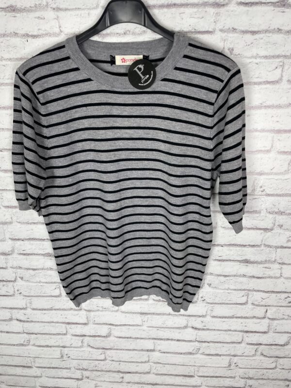 JERSEYRS LANA RAYAS NEGRO Y GRIS - Imagen 3