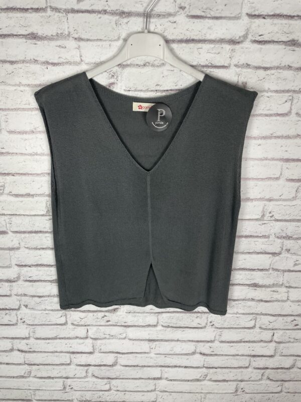 TOP HILO PICO GRIS