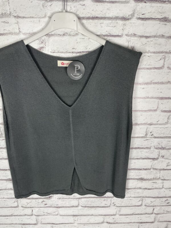 TOP HILO PICO GRIS - Imagen 2