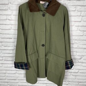 PARKA VERDE DETALLES EN CUADROS