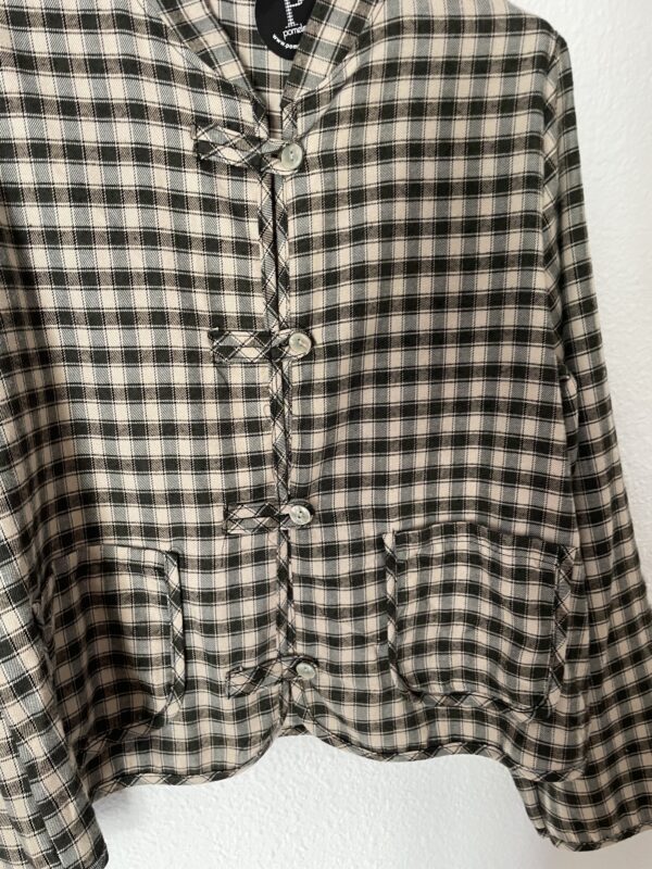 CHAQUETA CUADROS DETALLE BOTONES - Imagen 2