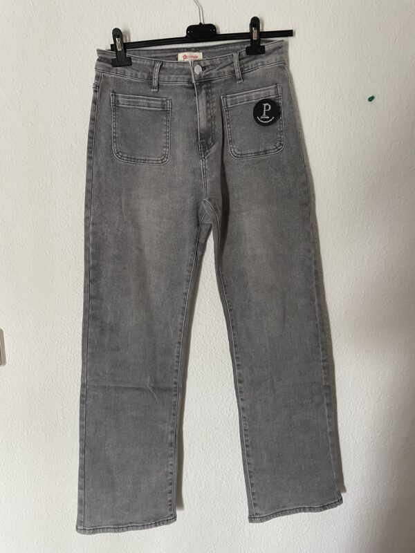 PANTALON GRIS BOLSILLOS RECTO
