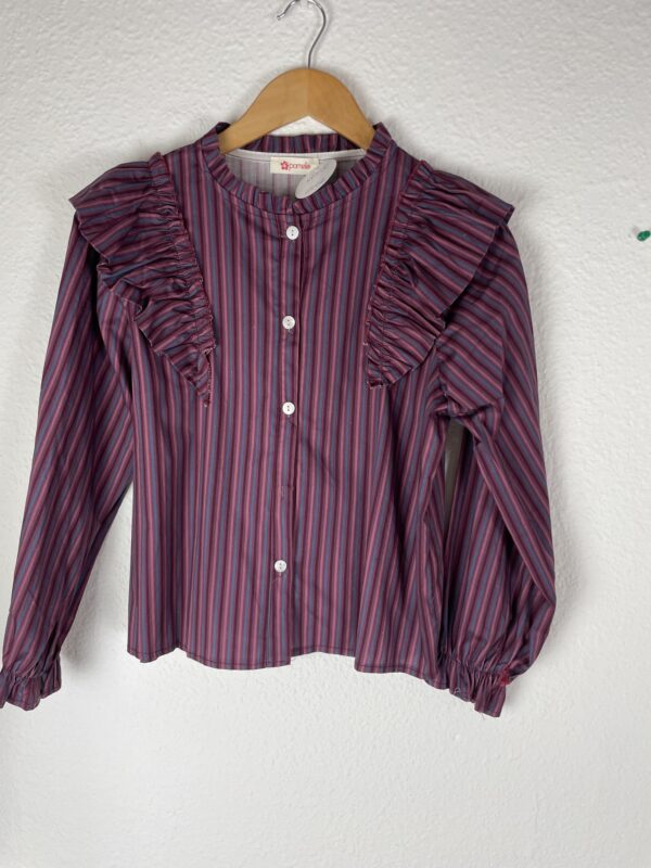 CAMISA RAYAS CIRUELA Y AZUL