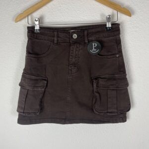 FALDA CARGO MARRON CHOCOLATE