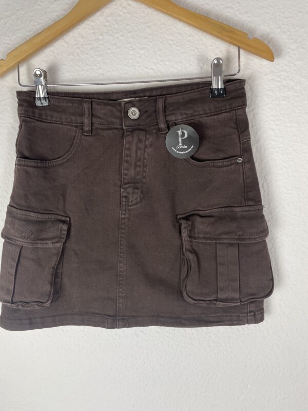 FALDA CARGO MARRON CHOCOLATE - Imagen 2