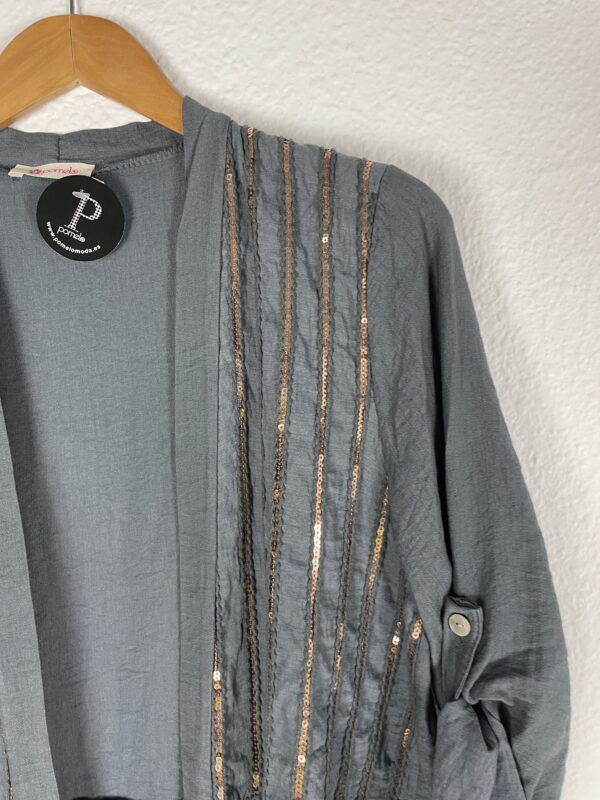 CHAQUETA GRIS LENTEJUELAS - Imagen 2