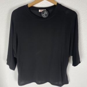 CAMISETA NEGRA PUNTO DE SEDA