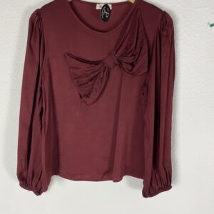 CAMISA SATINADA LAZO BURDEOS