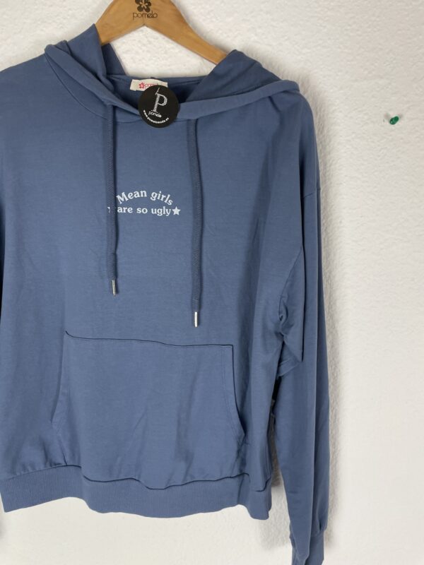 SUDADERA AZUL CAPUCHA - Imagen 2
