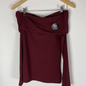 CAMISETA RAYAS BURDEOS Y MARINO CUELLO BARCO