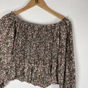 CAMISA NIDO FLORECILLAS VERDE