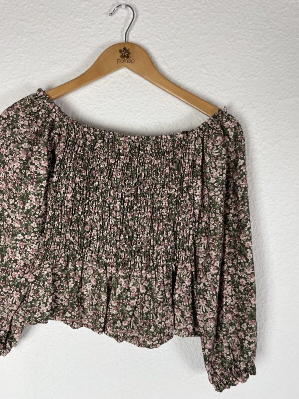 CAMISA NIDO FLORECILLAS VERDE