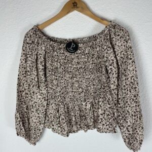 CAMISA FLORECILLAS NIDO BEIG