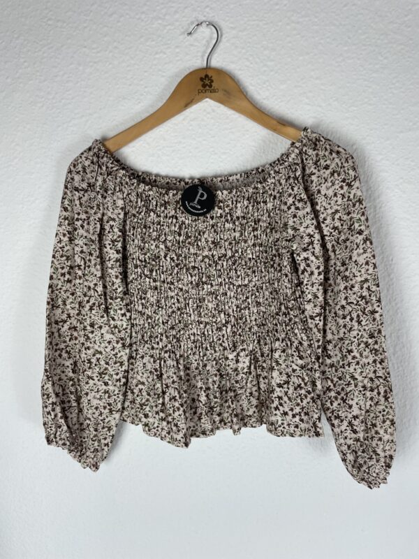 CAMISA FLORECILLAS NIDO BEIG