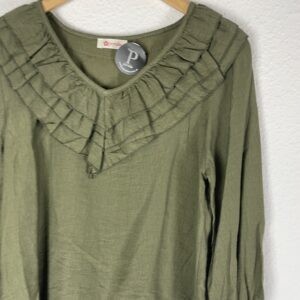 CAMISA VERDE VOLANTES