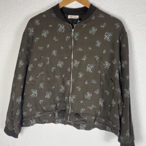 BOMBER FLORES TONOS MARRONES