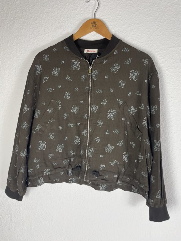 BOMBER FLORES TONOS MARRONES