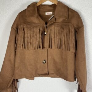 CHAQUETA ANTELINA FLECOS CAMEL