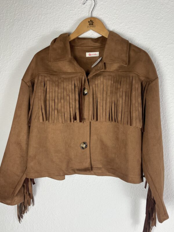 CHAQUETA ANTELINA FLECOS CAMEL