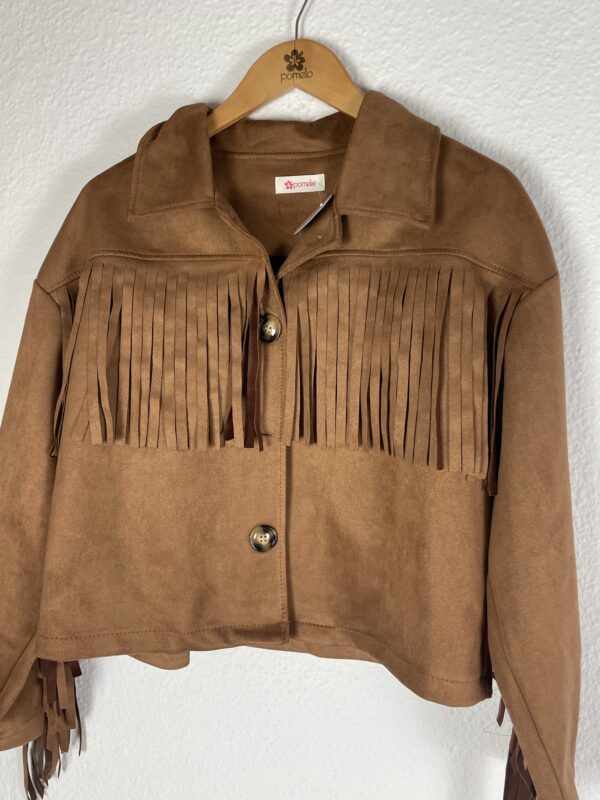 CHAQUETA ANTELINA FLECOS CAMEL - Imagen 2