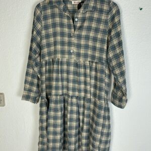 VESTIDO CAMISERO CUADROS AZUL