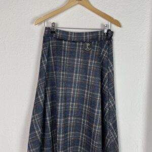 FALDA CUADROS TONOS AZULES