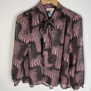 CAMISA GASA LAZO MARRÓN Y ROSA