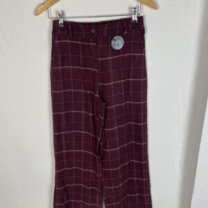 PANTALÓN CUADROS PAÑO BURDEOS