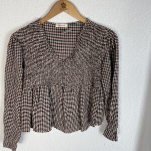 CAMIS CUADROS VICHY NIDO MARINO Y BURDEOS