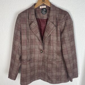 CHAQUETA CUADROS BURDEOS