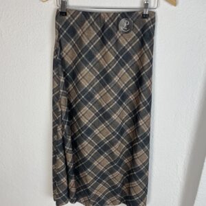 FALDA CUADROS CAMEL Y MARINO