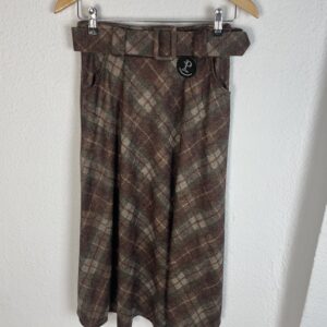 FALDA CINTURÓN VERDE Y MARRON