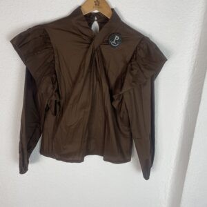 CAMISA VOLANTES CUELLO CRUZADO