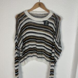 JERSEYRS BRILLO BEIG Y NEGRO