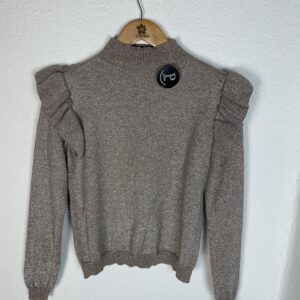 JERSEYRS BRIILO VOLANTE EN LAS MANGAS BEIG