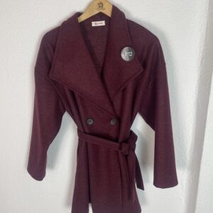 ABRIGO BURDEOS CRUZADO