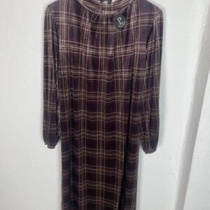 VESTIDO TERCIOPELO CUADROS BURDEOS