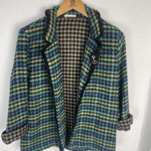 CHAQUETA PATA DE GALLO TONOS VERDES